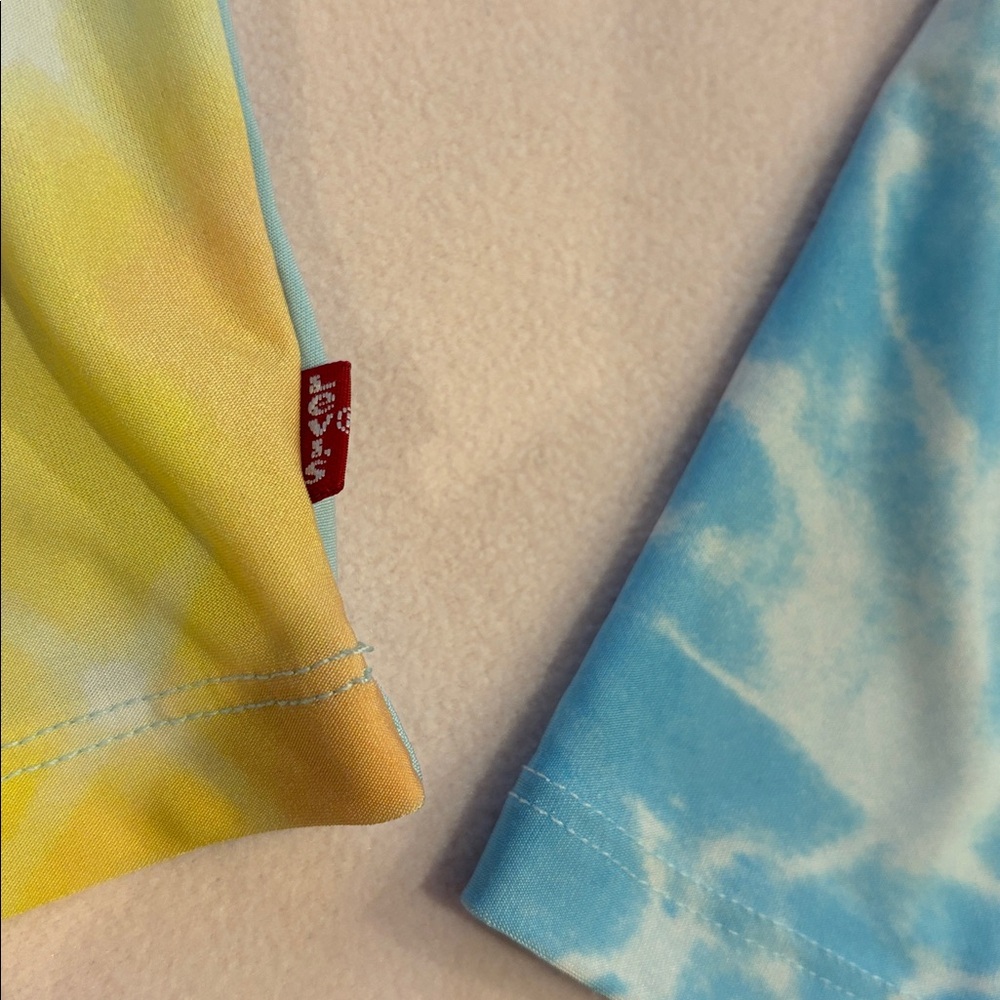 Levi's Blue and Yellow Tie-Dye Long Sleeve Top - Picture 3 of 8